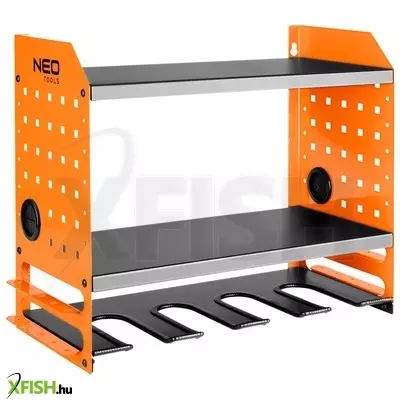 Neotools fali polc akkus gépekhez, akku és töltőtároló polcokkal