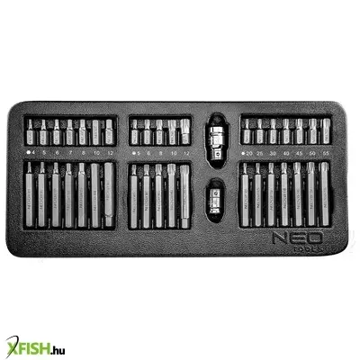 Neotools bitkészlet 40db, műhelykocsitálcával