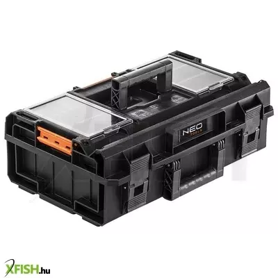 Neotools rakásolható szerszámosláda, szerszámláda, műanyag, 200, 58,5x19x38,5cm, system i.