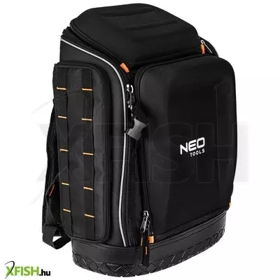 Neotools szerszámos hátizsák, fekete, 20l, erősített 600d poliészter, kívül 7 zseb, belül 19 zseb