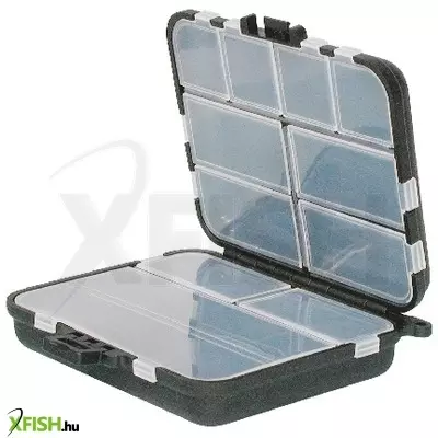 Konger Dupla Oldalú 16 Rekeszes Aprócikkes Doboz Fekete 120x100x34 mm