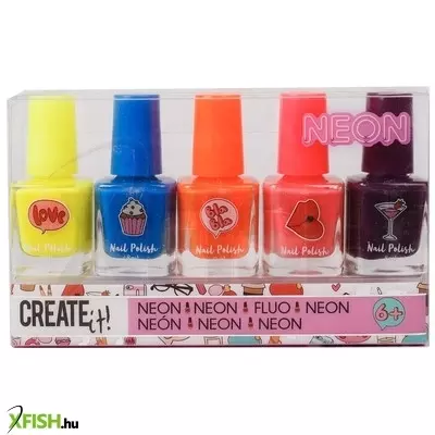 Create it! neon körömlakk 5 db /csomag