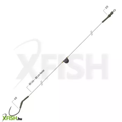 dread cat rig with rattle csörgős előkötött harcsázó horog 80cm 80lbs 4.0-ás 1db/csomag