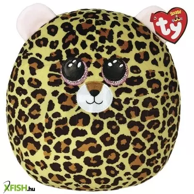 Ty squishy beanies párna alakú plüss figura livvie, 30 cm - leopárd