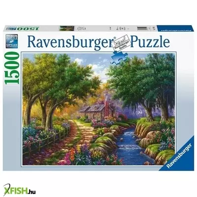 Ravensburger puzzle 1500 db - ház a folyónál