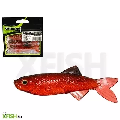 Wizard Flapper Shad Gumihal Red Black 7cm 3db/csomag