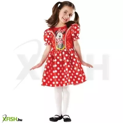rubies minnie egér jelmez - piros, 116 cm