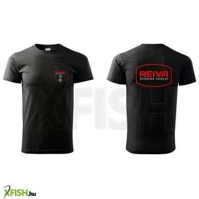 Reiva Horgász Póló 100% Pamut Fekete S