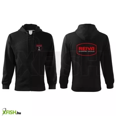 Reiva Kapucnis Horgász Pulóver Fekete M