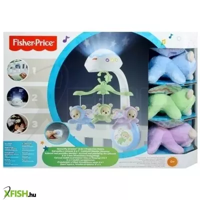 Fisher-Price: 3 az 1-ben altatódalos kiságyforgó