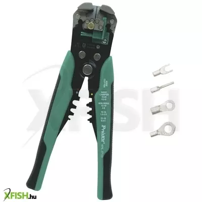 Sma proskit 8pk-371d kábelcsupaszoló és préselő fogó, 210 mm, több féle mérethez, rögzíthető csupaszolási hossz