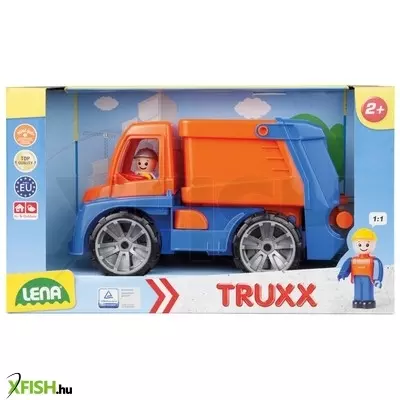 Lena műanyag kukás autó - 28 cm