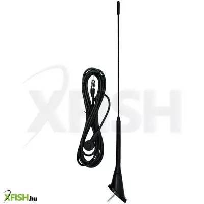 Sal 90557 autóantenna tetőre, vw golf, m5 csavar, din csatlakozó, 400 mm, 52°, gumi burkolat