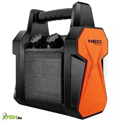 Neotools ipari ptc elektromos kerámia hősugárzó 3 kw, termosztát, levehető fogantyú, borulásvédelem, 210 m3/h