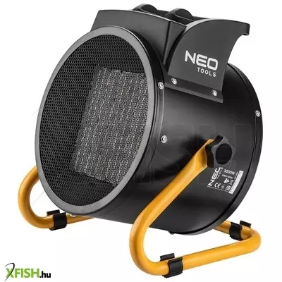 Neotools ipari ptc elektromos kerámia hősugárzó 3 kw, két fokozat, állítható szög, levehető fogantyú, 280 m3/h