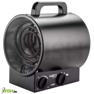 neotools ipari elektormos hősugárzó termosztáttal 2kw, ipari, szabadonálló, 253 m3/h
