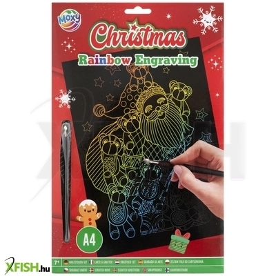 Grafix karácsonyi képkarcoló, a4, 2 féle (arany /ezüst)