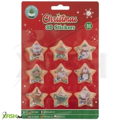 Grafix karácsonyi 3d matrica, 9 db /csomag, 2 féle
