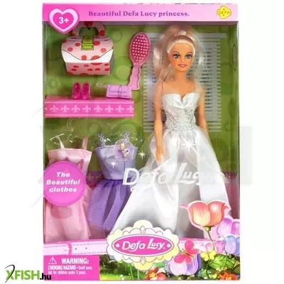 defa lucy hercegnő baba három ruhával - 30 cm, többféle