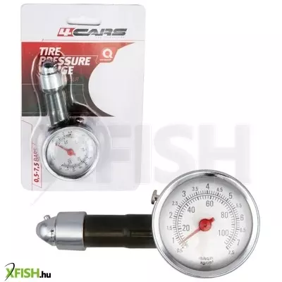 Sal 91769 légnyomásmérő gumiabroncshoz, 0,5-7,5 bar, fém ház