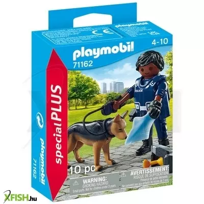 Playmobil rendőr nyomozó kutyával 71162