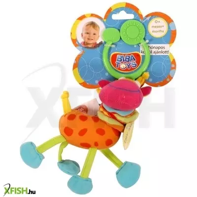 biba toys zsiráf zizegő textil bébijáték