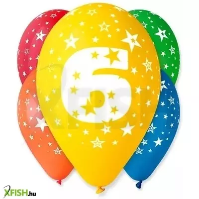 Színes számos lufi 5 darabos - 6