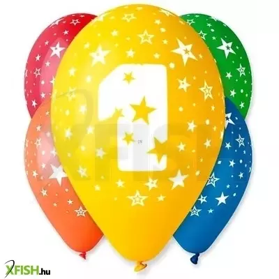 Színes számos lufi 5 darabos - 1