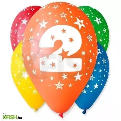 Színes számos lufi 5 darabos - 2