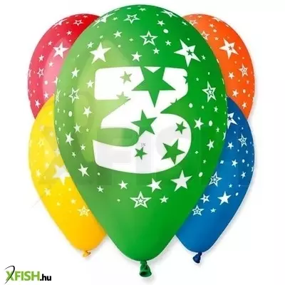 Színes számos lufi 5 darabos - 3