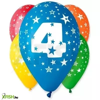 Színes számos lufi 5 darabos - 4