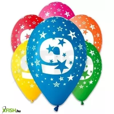 Színes számos lufi 5 darabos - 9