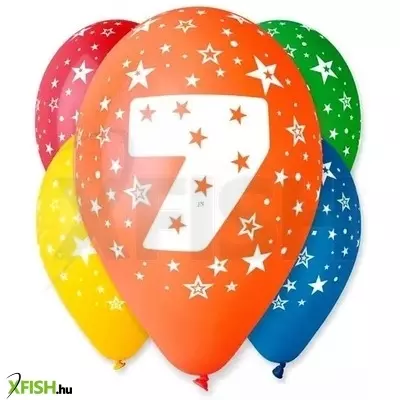 színes számos lufi 5 darabos - 7