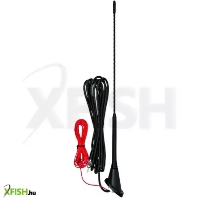 Sal 93220 autóantenna erősítővel, tetőre, vw golf, m5 csavar, din csatlakozó, 400 mm, 52°, gumi burkolat