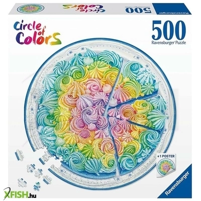 Ravensburger puzzle kör 500 db - szivárvány torta
