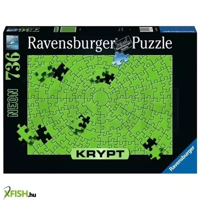 Ravensburger puzzle 736 db - krypt neon zöld