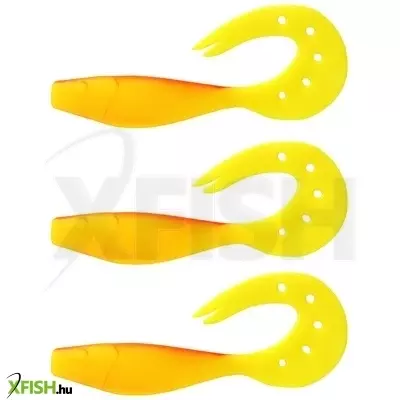 nevis twister shad gumihal sárga-narancs 11cm 3db/cs