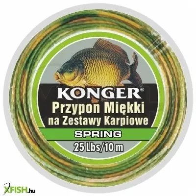 Konger Team Carp Soft Leader Spring Bojlis Előkezsinór 10m 45Lbs