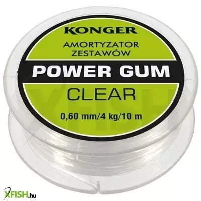 Konger Power Gum Clear Method Feeder Erőgumi 0,60 mm 4 kg 10 m