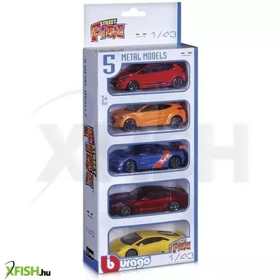 Bburago street fire kisautó 5 db-os csomag 143 - többféle