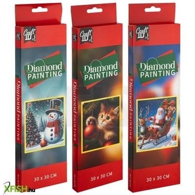 Grafix karácsonyi gyémántfestő 30x30 cm, 3 féle