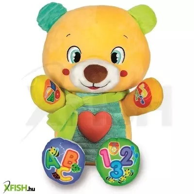 clementoni interaktív tanuló plüss mackó lackó