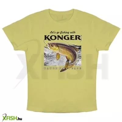 Konger Trout Pisztráng Póló Sárga L