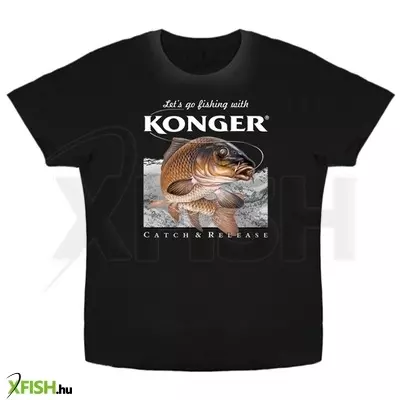 Konger Carp Ponty Póló Fekete M