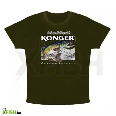 Konger Pike Csuka Póló Zöld Xl