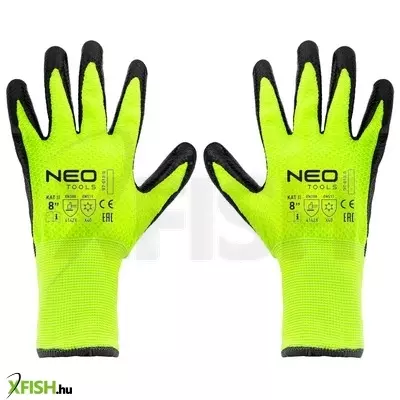 Neotools munkakesztyű, hőszigetelt, latex bevonatú akril anyag, 4142x, 8