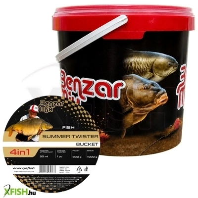 Benzar Twister Vödrös Csali Horgász Szett Büdös