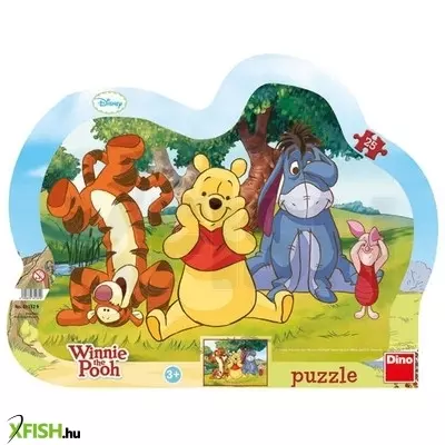 Dino micimackó bújócska 25 darabos puzzle