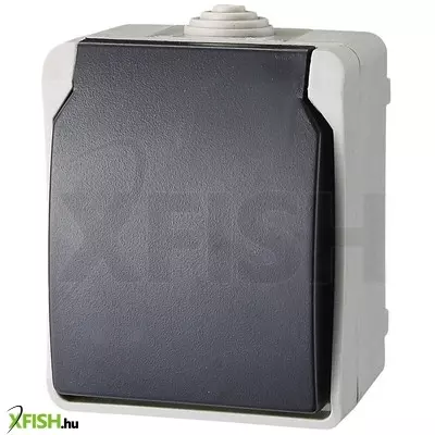 Gao aquatop 9871h falon kívüli dugalj, 1 db aljzat, 16 a, ip54, szürke