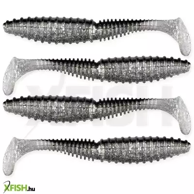 nevis zander power shad 10cm 4db/cs (ezüst-csillám) gumihal